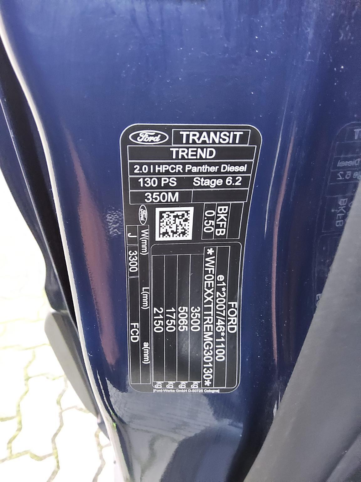 Ford Transit FT 350 2.0 TDCi Trend L2 3-Sitze PDC 12