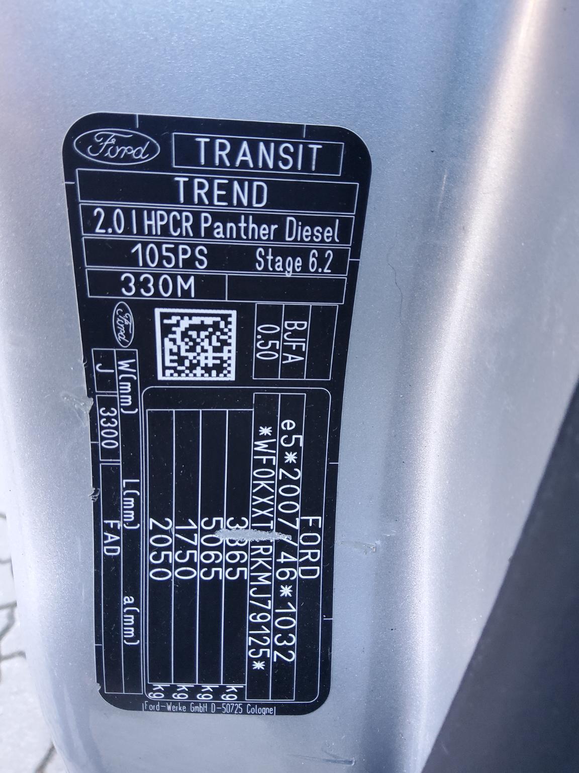 Ford Transit 2.0 TDCi FT 330 L2H2 9-Sitze RfK PDC 13