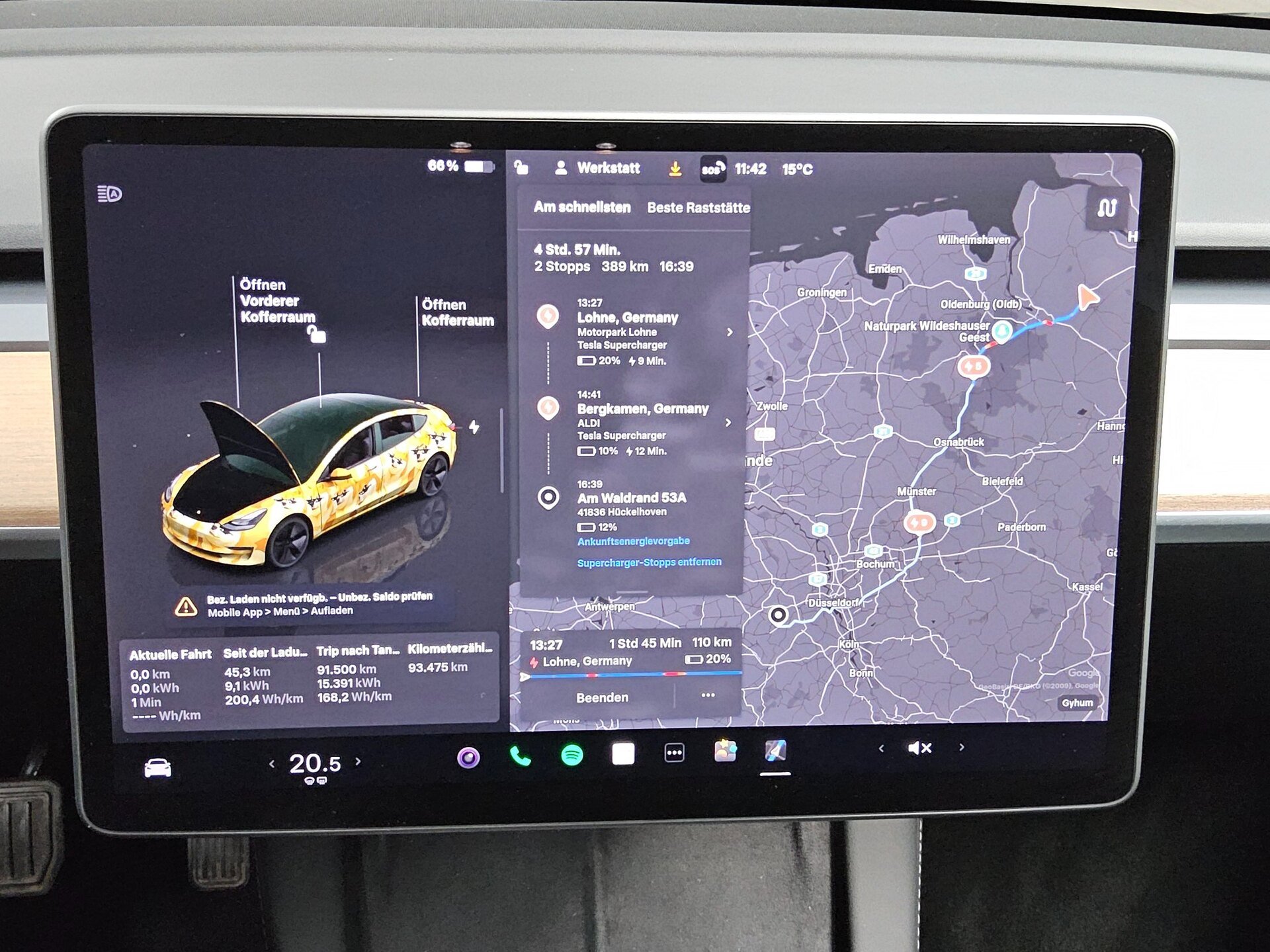 Tesla Model 3 Leder Navi LED RfK ACC 4xShz BT Dashcam 6