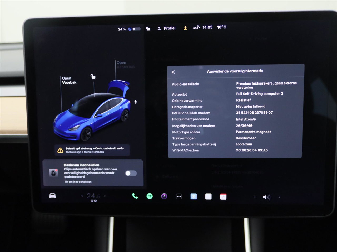 Tesla Model 3 Standard RWD Plus 86.6% SoH [ TREKHAAK+AUTOPILOT+60 kWh+PREMIUM AUDIO ] 30