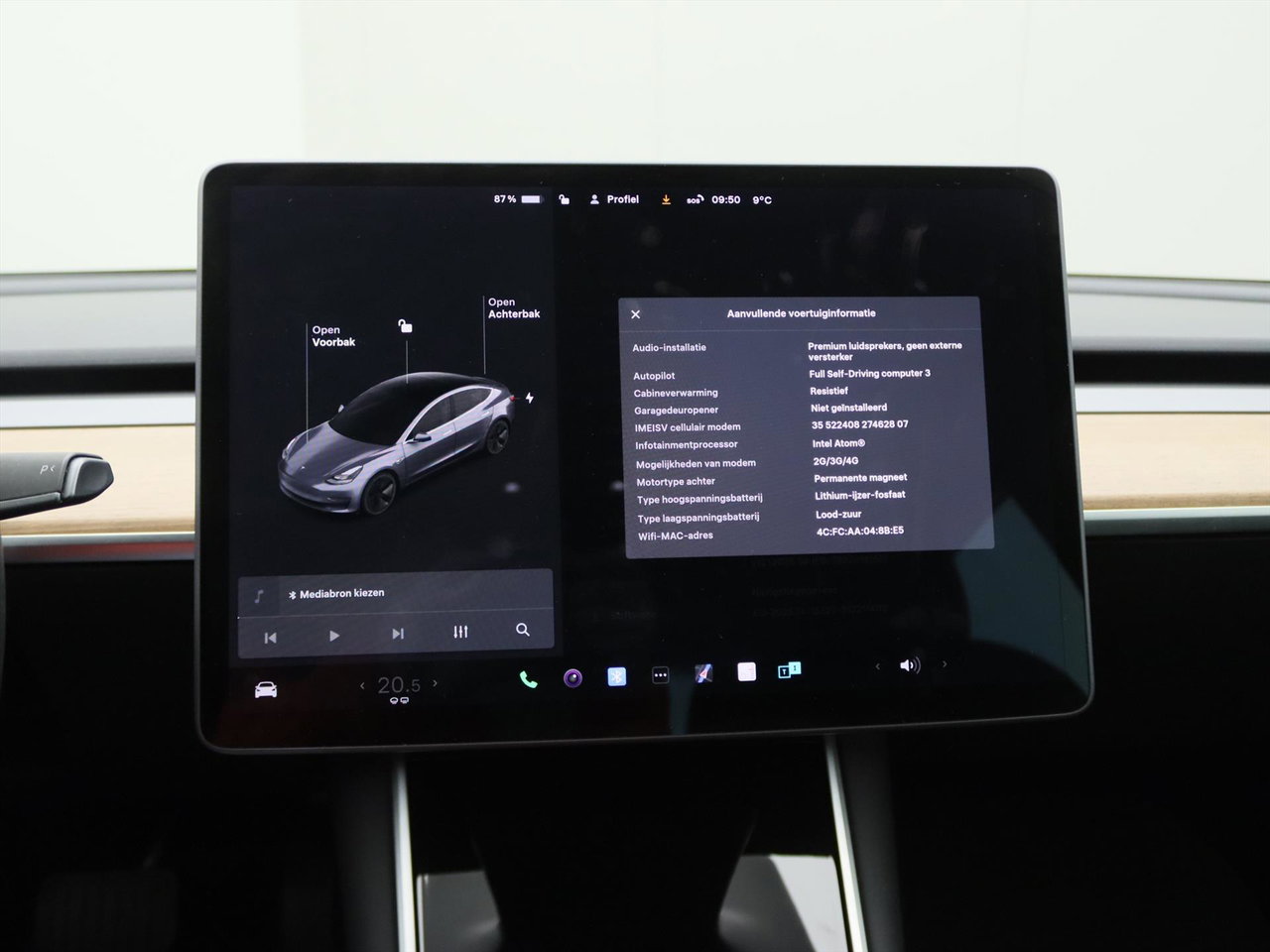 Tesla Model 3 Standard RWD Plus 93% SoH [ LFP-ACCU+AUTOPILOT+60 kWh+PREMIUM AUDIO ] 25