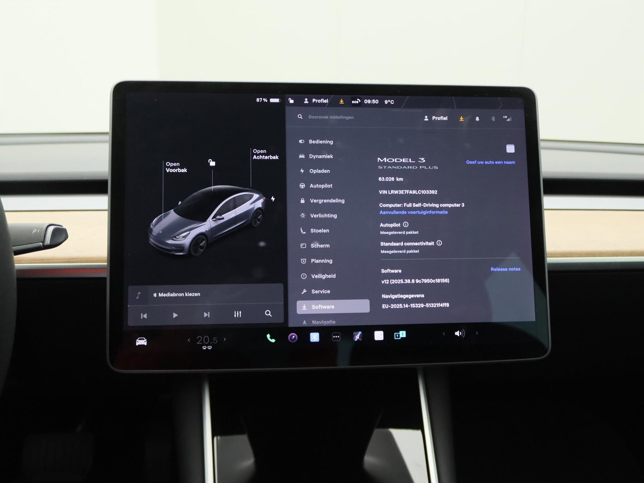 Tesla Model 3 Standard RWD Plus 93% SoH [ LFP-ACCU+AUTOPILOT+60 kWh+PREMIUM AUDIO ] 24
