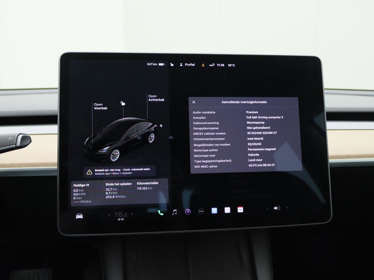 Tesla Model 3 Long-Range AWD 351pk 75 kWh 86.6% SoH [ FACELIFT+WARMTEPOMP+AUTOPILOT+620KM WLTP+PREMIUM AUDIO ] 26