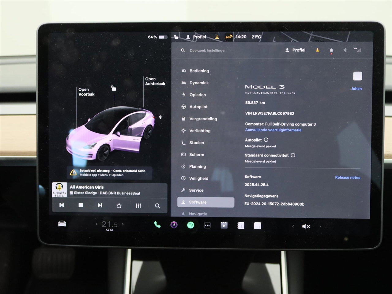 Tesla Model 3 Standard RWD Plus [ LFP ACCU+AUTOPILOT+60 kWh+PREMIUM AUDIO ] 29
