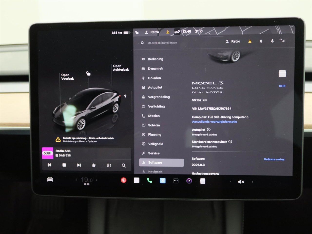 Tesla Model 3 Long-Range AWD 351pk 75 kWh 92.7% SoH UPGRADE [ AMD RYZEN+WARMTEPOMP+AUTOPILOT+PREMIUM AUDIO ] 29