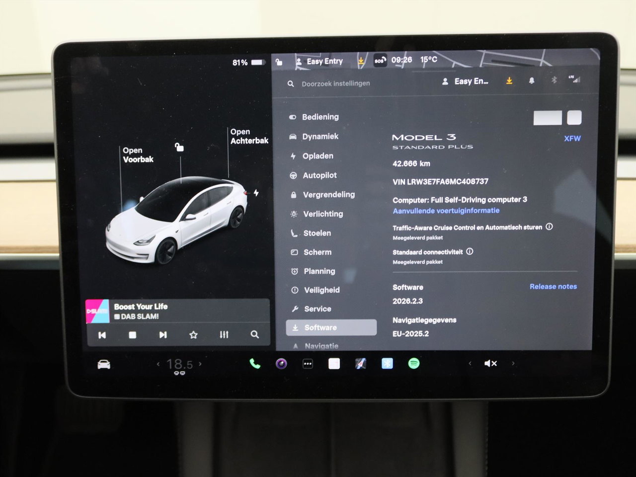 Tesla Model 3 Standard RWD Plus FACELIFT 91.1% SoH [ LFP-ACCU+WARMTEPOMP+AUTOPILOT+PREMIUM AUDIO ] 30