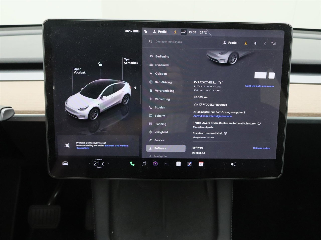 Tesla Model Y Long Range 351pk AWD 92.8% SoH AMD RYZEN [ 19 INCH+WARMTEPOMP+533KM WLTP+PREMIUM AUDIO ] 29