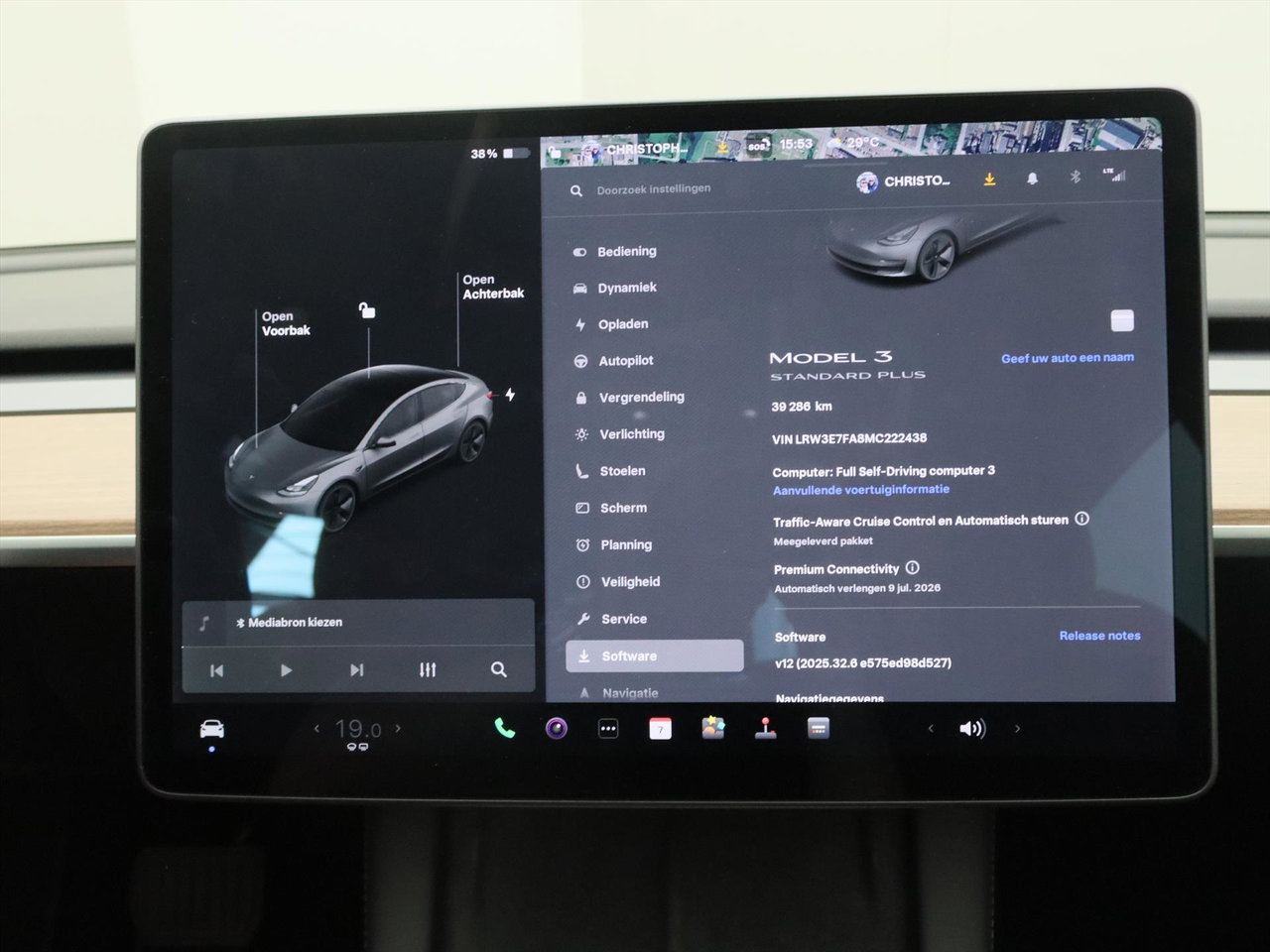Tesla Model 3 Tesla Model 3 Standard RWD Plus FACELIFT 96.3% SoH [ LFP-ACCU+WARMTEPOMP+AUTOPILOT+60 kWh+PREMIUM AUDIO ] 30
