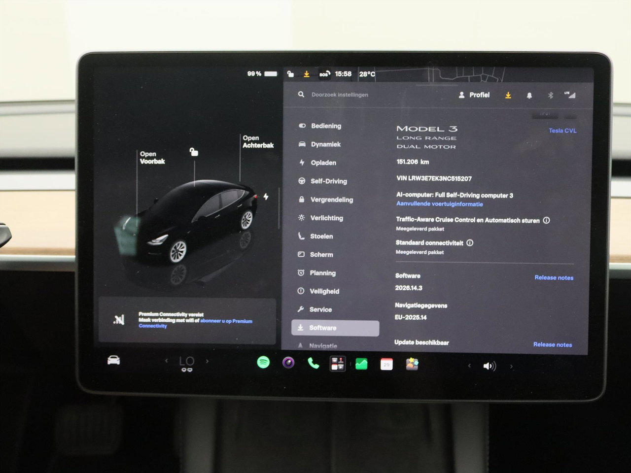 Tesla Model 3 Long-Range AWD 351pk 75 kWh UPGRADE [ RYZEN AMD+WARMTEPOMP+AUTOPILOT ] 28