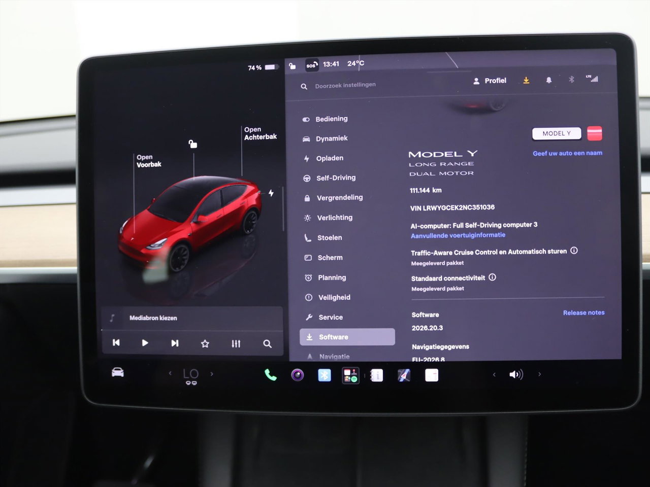 Tesla Model Y Long Range AWD 75kWh 351pk AMD RYZEN 92,2% SoH [ AUTOPILOT+20 INCH+PREMIUM AUDIO ] 28