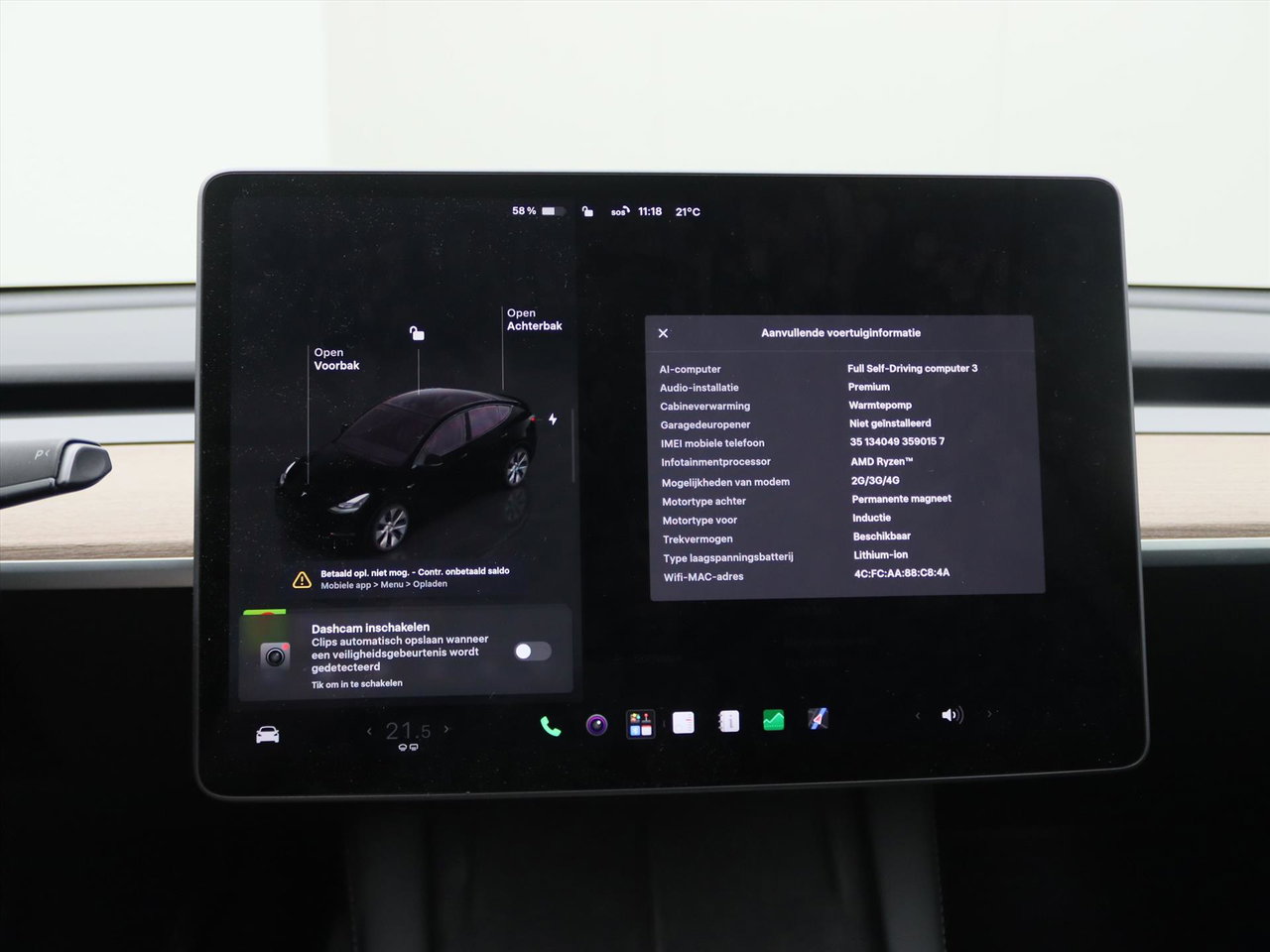 Tesla Model Y Long Range AWD 75kWh 351pk 94.2% SoH AMD RYZEN [ TREKHAAK+AUTOPILOT+19 INCH+PREMIUM AUDIO ] 27