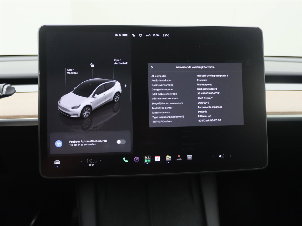 Tesla Model Y Long Range AWD 351pk 91.8% SoH [ AMD RYZEN+AUTOPILOT+19 INCH+PREMIUM AUDIO ] 27