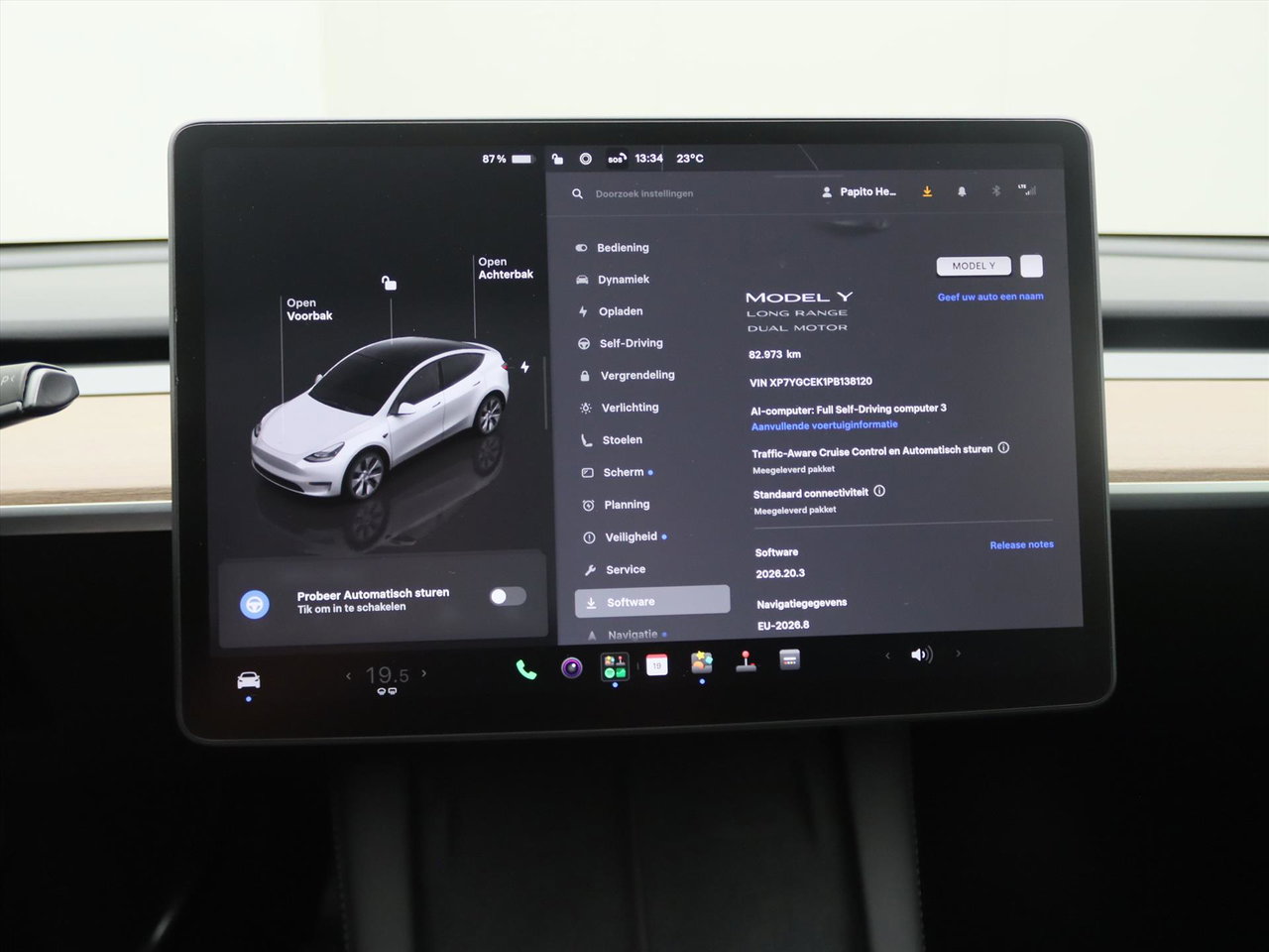 Tesla Model Y Long Range AWD 351pk 91.8% SoH [ AMD RYZEN+AUTOPILOT+19 INCH+PREMIUM AUDIO ] 26