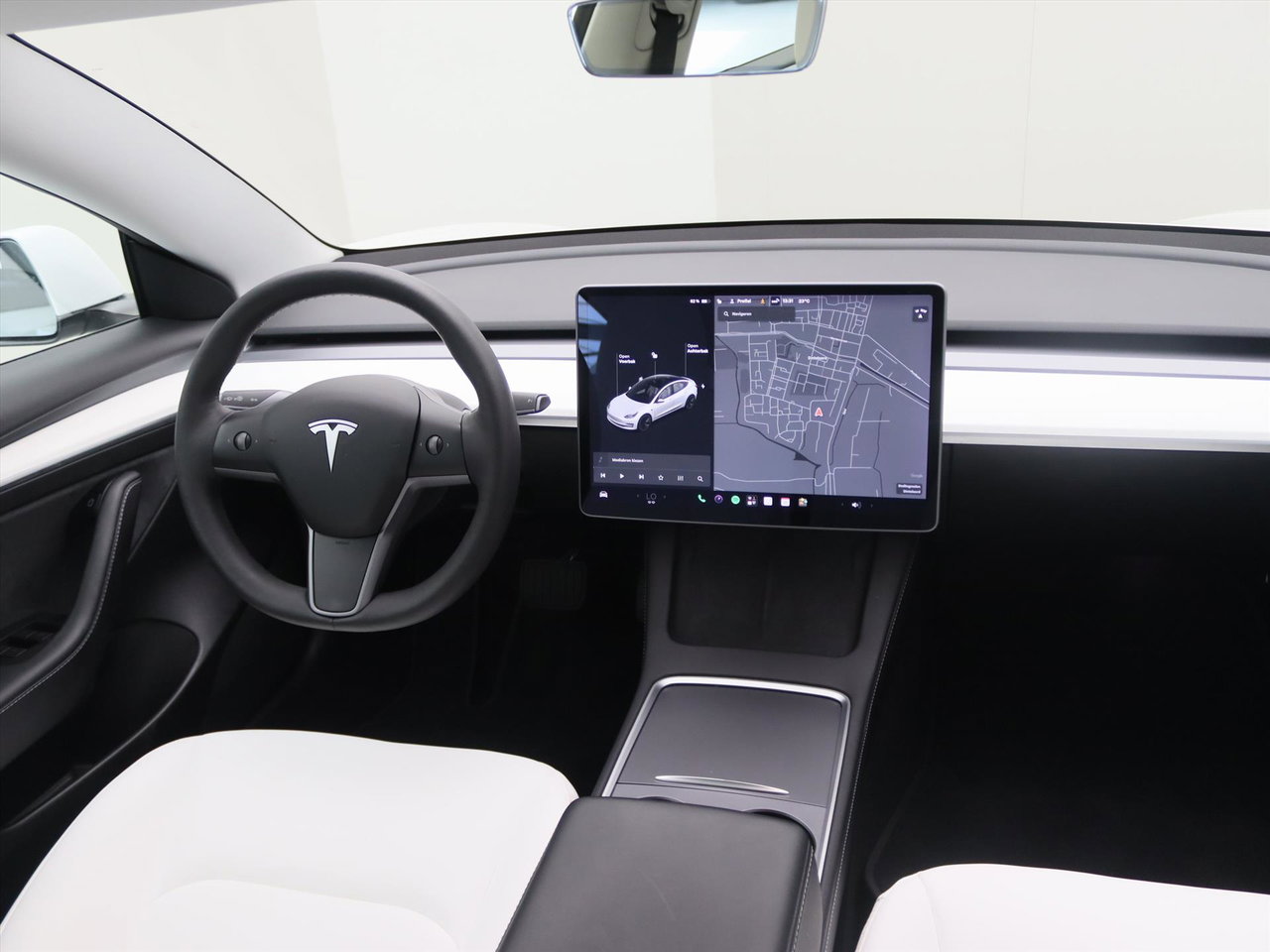 Tesla Model 3 Long-Range AWD 351pk 75 kWh FACELIFT 88,4% SoH [ WIT LEDER+WARMTEPOMP+ENHANCED AUTOPILOT+620KM WLTP+PREMIUM AUDIO ] 2