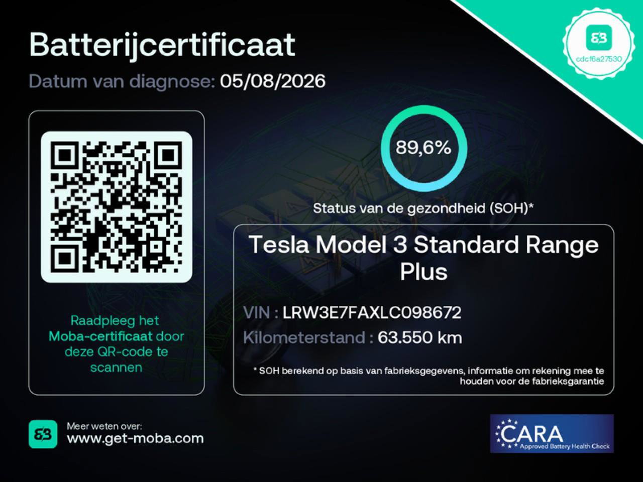 Tesla Model 3 Standard RWD Plus 89.6% SoH [ LFP ACCU+AUTOPILOT+60 kWh+PREMIUM AUDIO ] 2