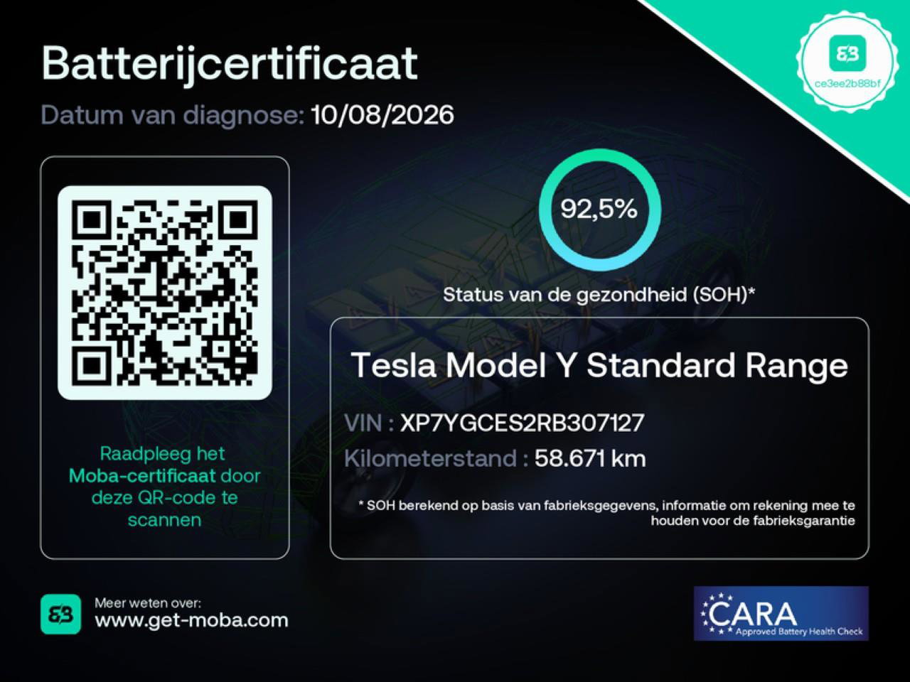 Tesla Model Y Standard RWD Plus 351pk 92.5% SoH [ AMD RYZEN+LFP ACCU+AUTOPILOT+19 INCH+PREMIUM AUDIO ] 20
