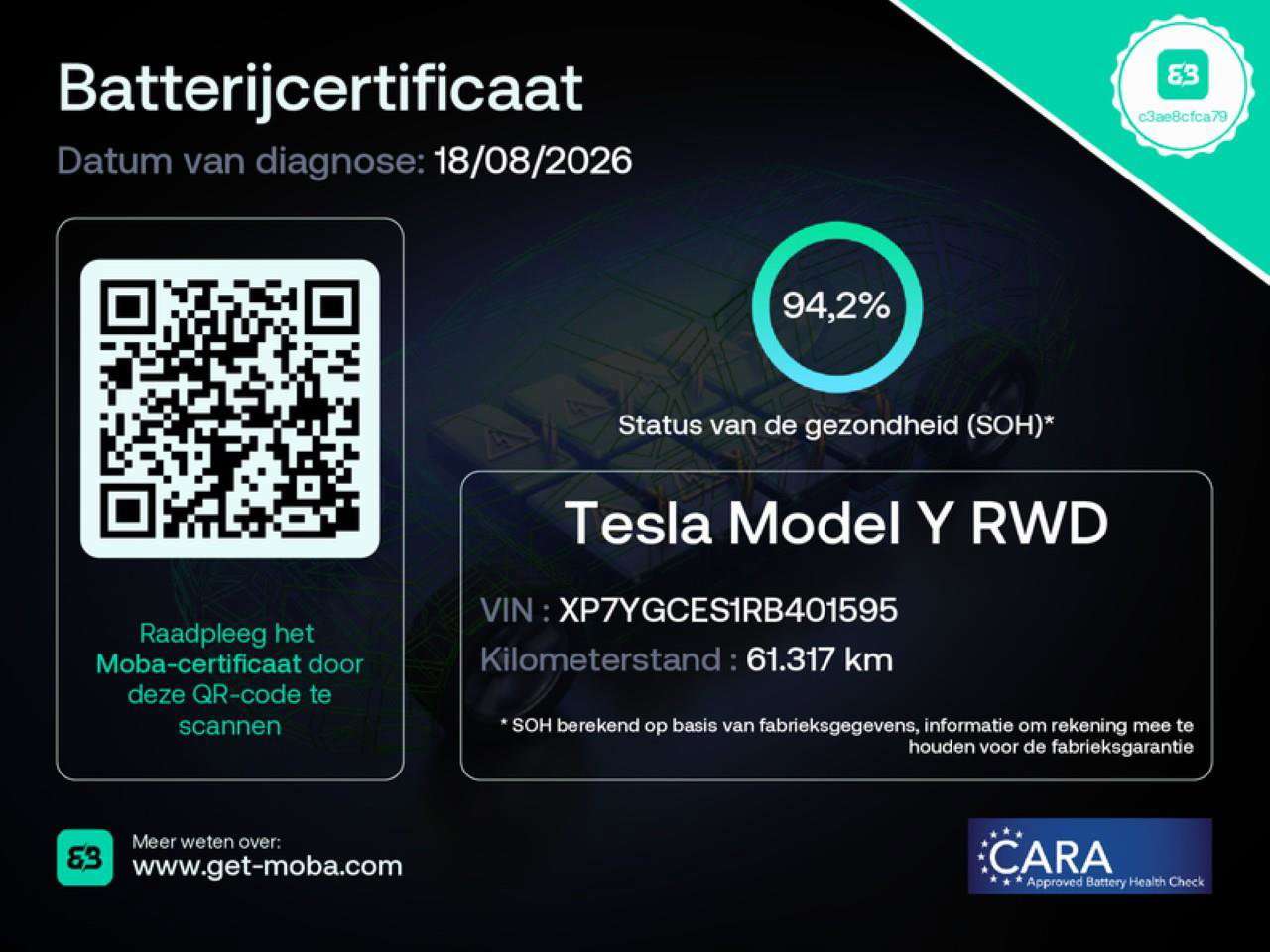 Tesla Model Y Standard RWD Plus 351pk 94.2% SoH [ TREKHAAK+RYZEN AMD+LFP ACCU+AUTOPILOT+19 INCH ] 2