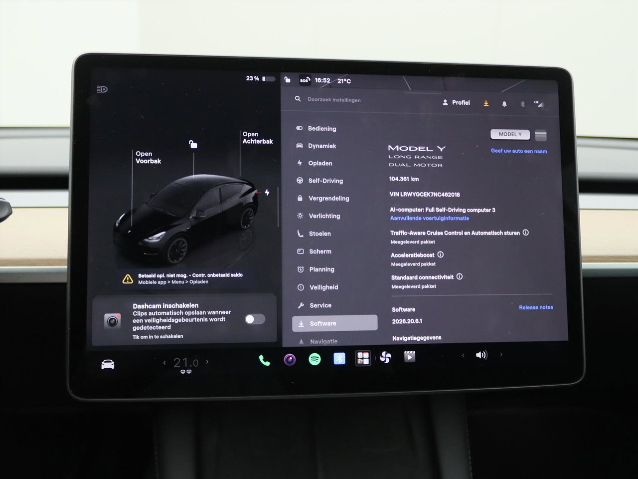 Tesla Model Y Long Range AWD 75kWh 351pk 90.8% SoH [ AMD RYZEN+AUTOPILOT+20 INCH+PREMIUM AUDIO ] 28