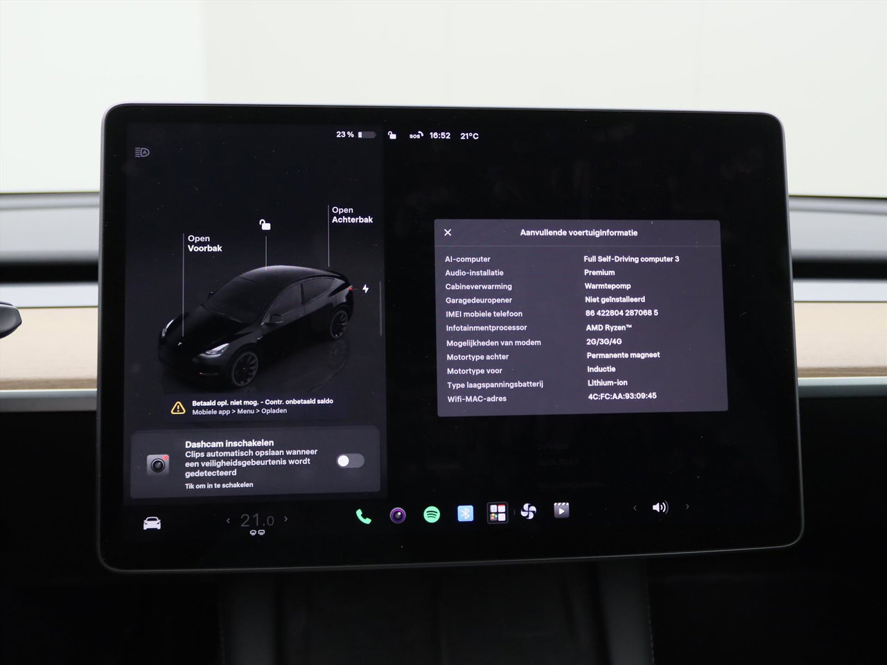 Tesla Model Y Long Range AWD 75kWh 351pk 90.8% SoH [ AMD RYZEN+AUTOPILOT+20 INCH+PREMIUM AUDIO ] 29