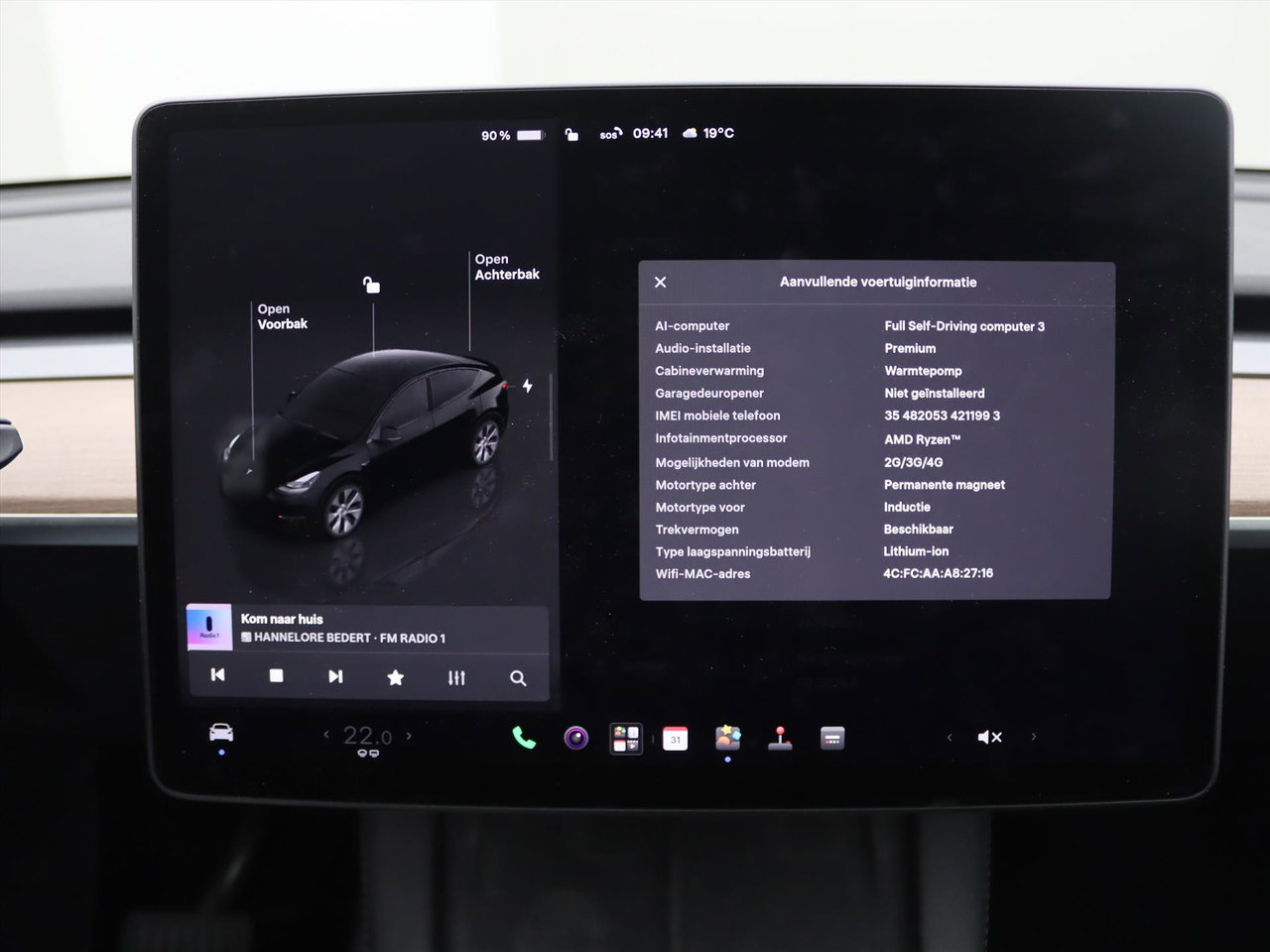 Tesla Model Y Long Range AWD 75kWh 351pk 92,7% SoH [ TREKHAAK+AMD RYZEN+ENHANCED AUTOPILOT+19 INCH+PREMIUM AUDIO ] 29