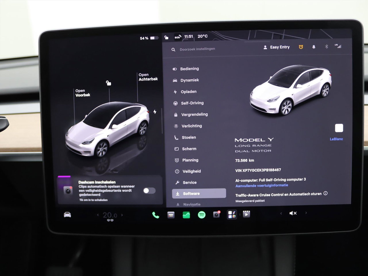 Tesla Model Y Long Range AWD 75kWh 351pk 94.3% SoH [ AMD RYZEN+AUTOPILOT+19 INCH+PREMIUM AUDIO ] 30