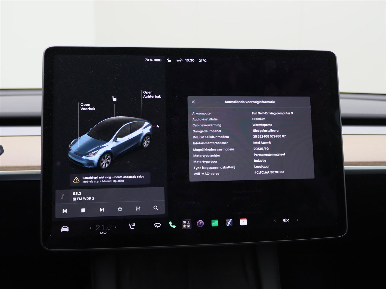 Tesla Model Y Long Range AWD 75kWh 351pk 89.7% SoH [ AUTOPILOT+19 INCH+PREMIUM AUDIO ] 29