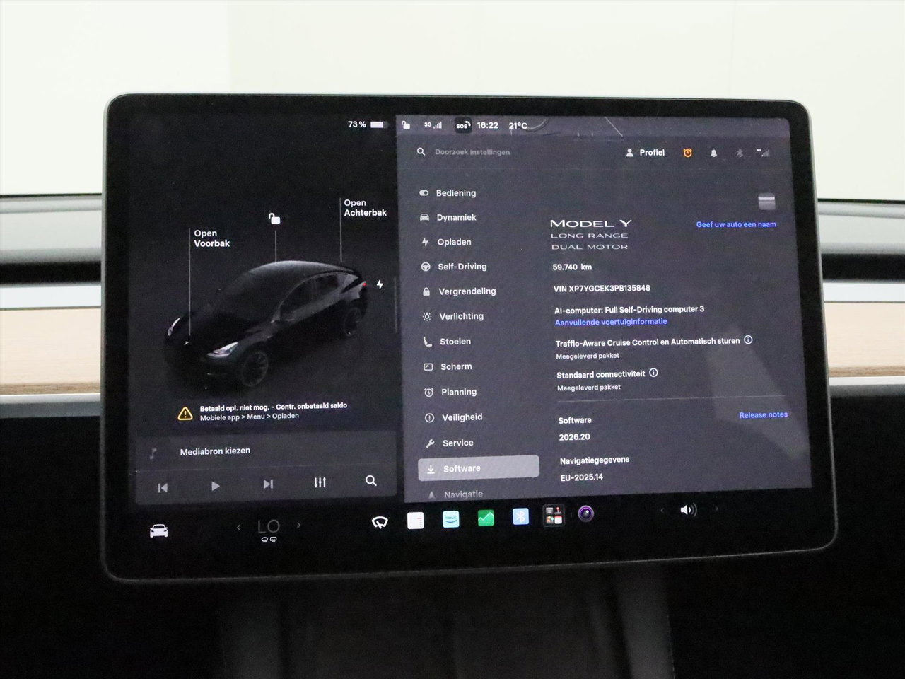 Tesla Model Y Long Range AWD 75kWh 351pk 93% SoH [ AMD RYZEN+AUTOPILOT+20 INCH+PREMIUM AUDIO ] 27