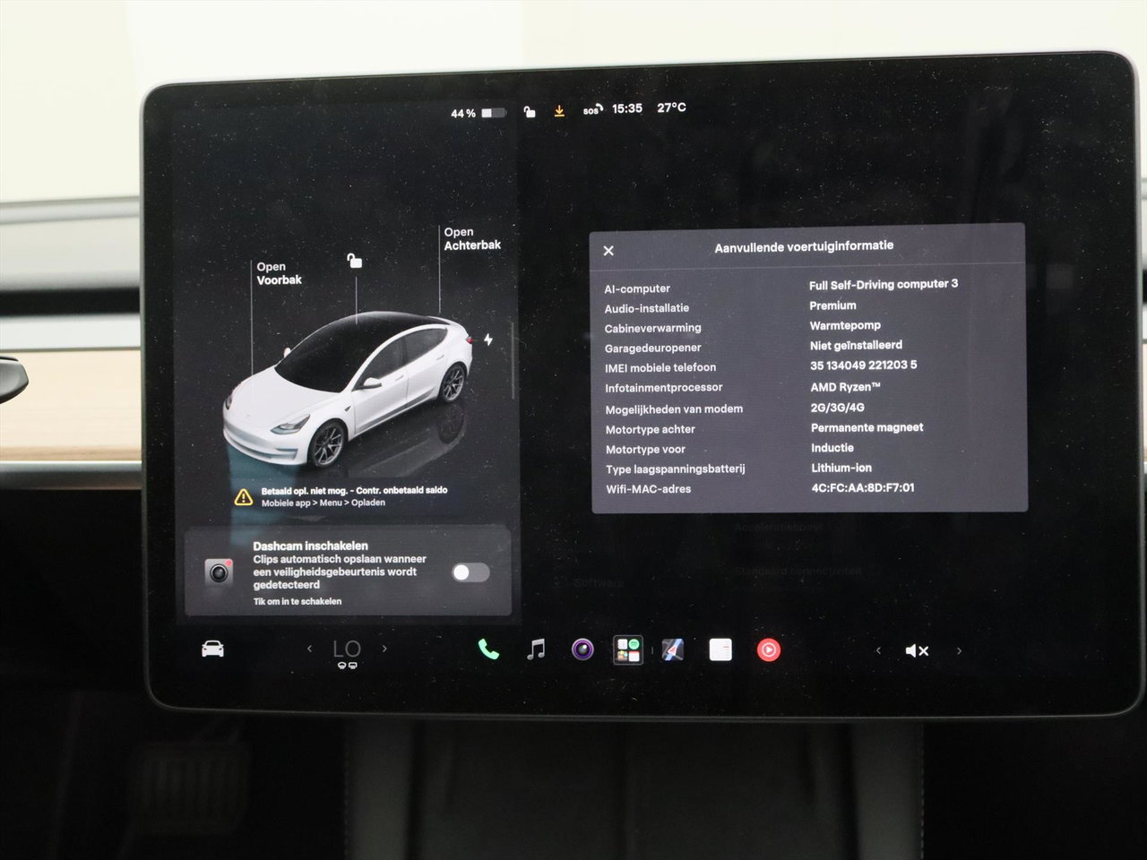 Tesla Model 3 Long-Range AWD 351pk 75 kWh 93.9% SoH UPGRADE [ FSD+RYZEN+WARMTEPOMP+PREMIUM AUDIO ] 27