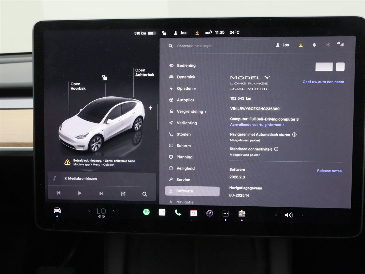 Tesla Model Y Long Range AWD 75kWh 351pk SoH AMD RYZEN [ TREKHAAK+AUTOPILOT+20 INCH+PREMIUM AUDIO ] 30