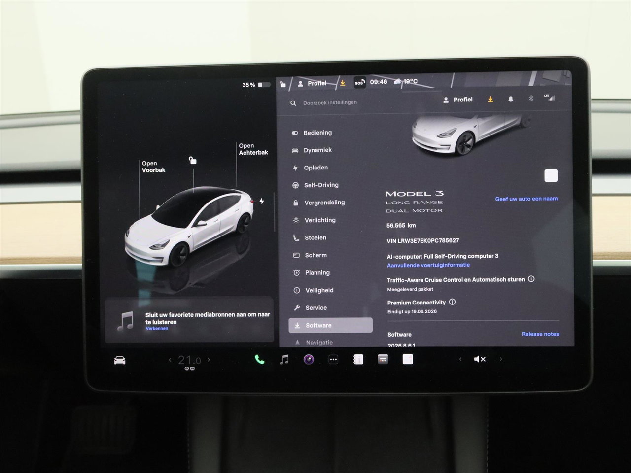 Tesla Model 3 Long-Range AWD 351pk 75 kWh UPGRADE 94,4% SoH [ WARMTEPOMP+AUTOPILOT+620KM WLTP+PREMIUM AUDIO ] 29