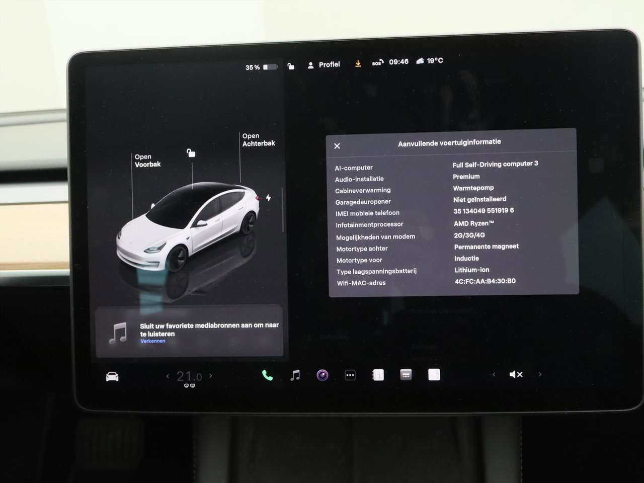 Tesla Model 3 Long-Range AWD 351pk 75 kWh UPGRADE 94,4% SoH [ WARMTEPOMP+AUTOPILOT+620KM WLTP+PREMIUM AUDIO ] 30