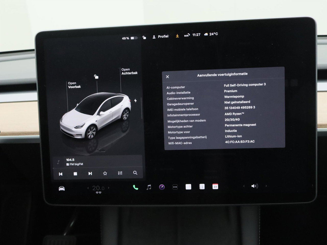 Tesla Model Y Long Range AWD 75kWh 351pk 93.4% SoH [ AMD RYZEN+AUTOPILOT+19 INCH+PREMIUM AUDIO ] 29