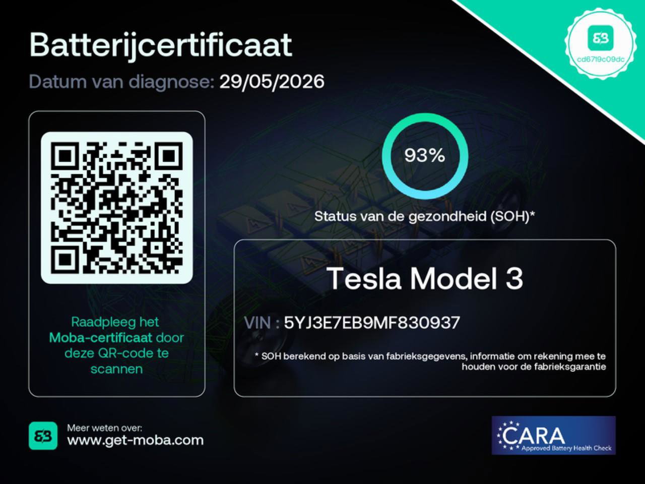 Tesla Model 3 Long-Range AWD 351pk 75 kWh 93% SoH FACELIFT [ WARMTEPOMP+AUTOPILOT+620KM WLTP ] 2