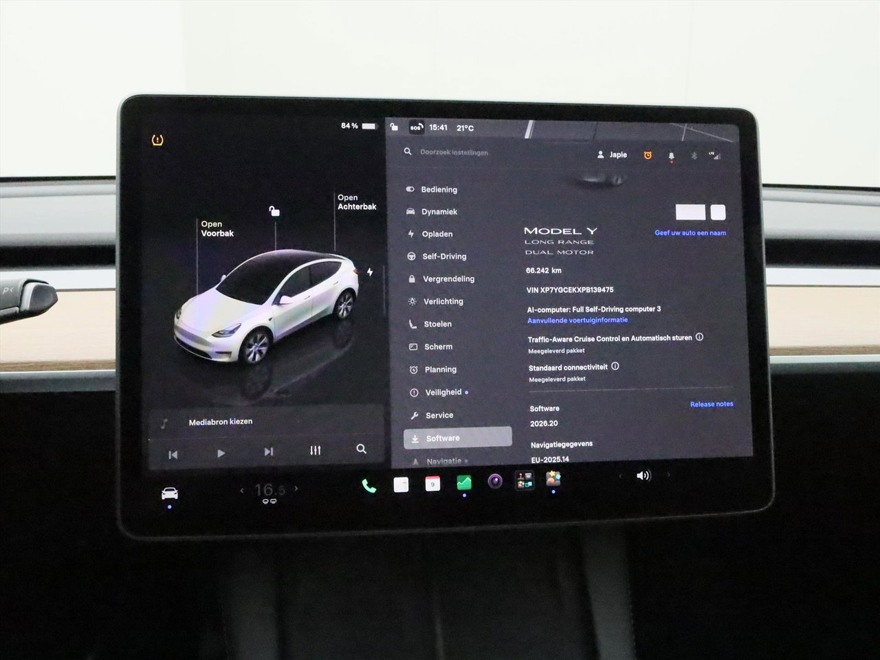 Tesla Model Y Long Range AWD 75kWh 351pk 92.8% SoH [ TREKHAAK+AMD RYZEN+AUTOPILOT+19 INCH ] 20