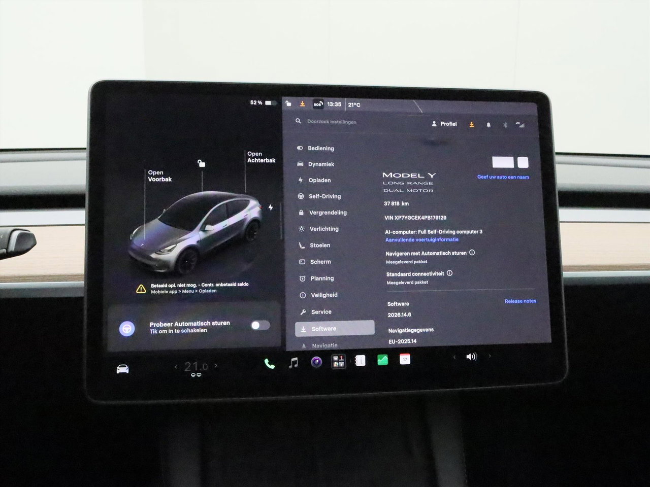 Tesla Model Y Long Range AWD 75kWh 351pk 94,3% SoH [ AMD RYZEN+ENHANCED AUTOPILOT+20 INCH+PREMIUM AUDIO ] 27