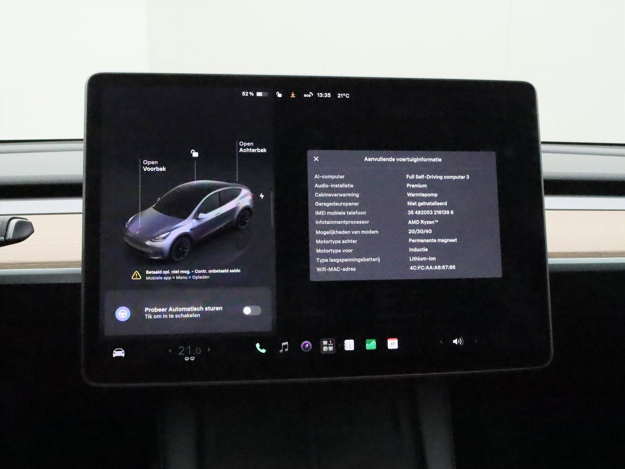 Tesla Model Y Long Range AWD 75kWh 351pk 94,3% SoH [ AMD RYZEN+ENHANCED AUTOPILOT+20 INCH+PREMIUM AUDIO ] 28