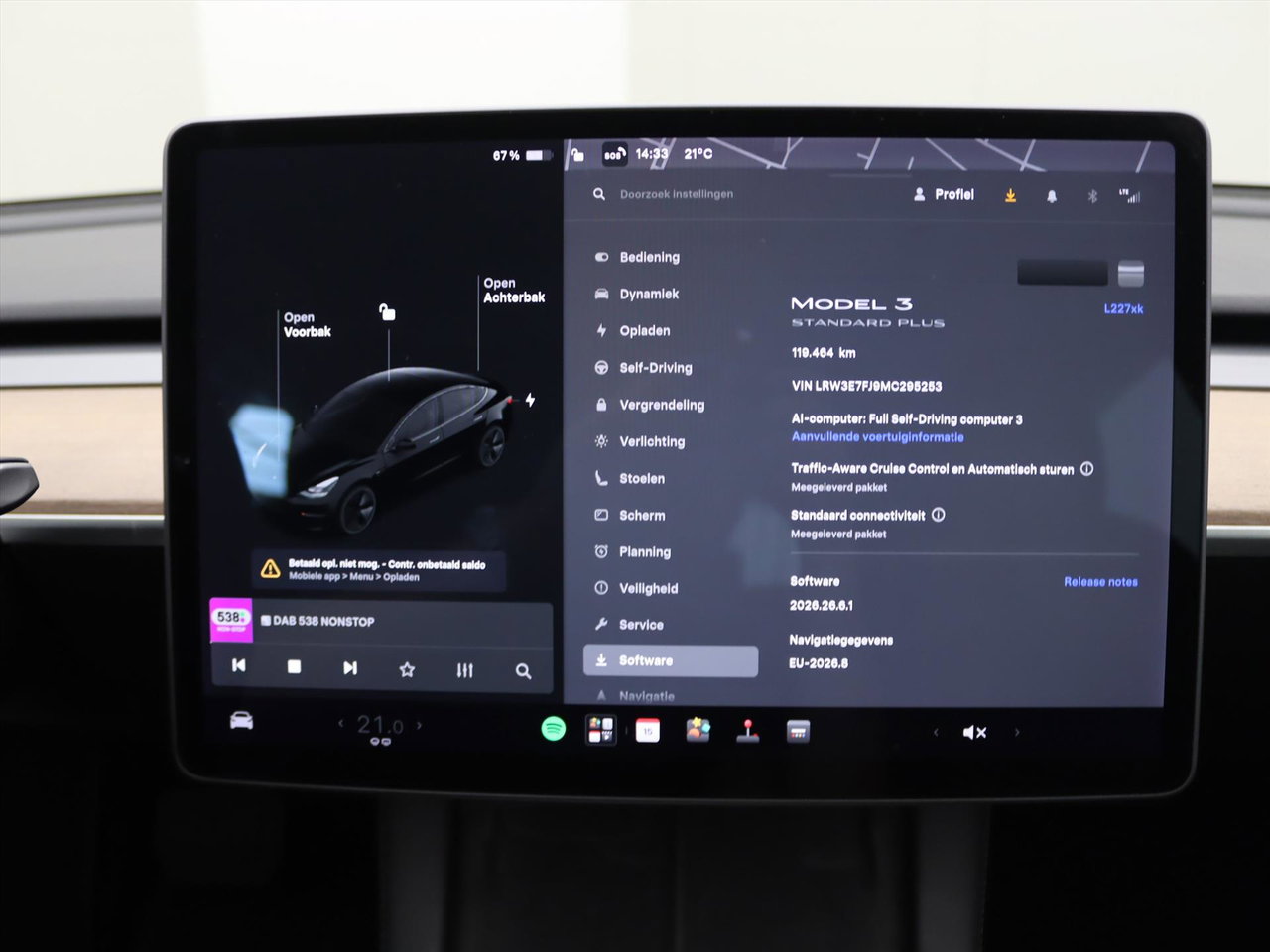 Tesla Model 3 Standard RWD Plus FACELIFT [ LFP-ACCU+WARMTEPOMP+AUTOPILOT+60 kWh+PREMIUM AUDIO ] 30