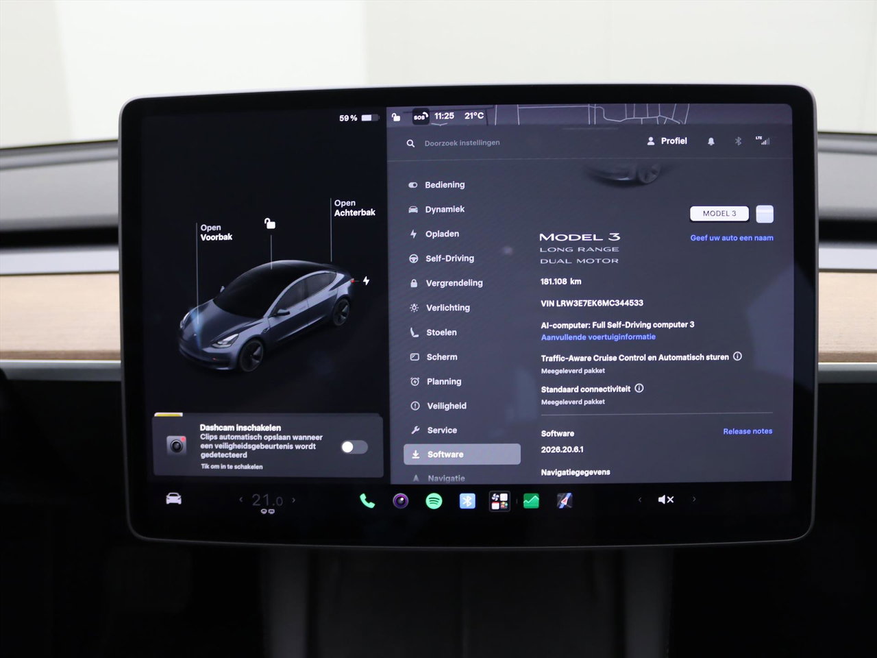 Tesla Model 3 Long-Range AWD 351pk 75 kWh FACELIFT 88.9% SoH [ WARMTEPOMP+AUTOPILOT+620KM WLTP ] 30