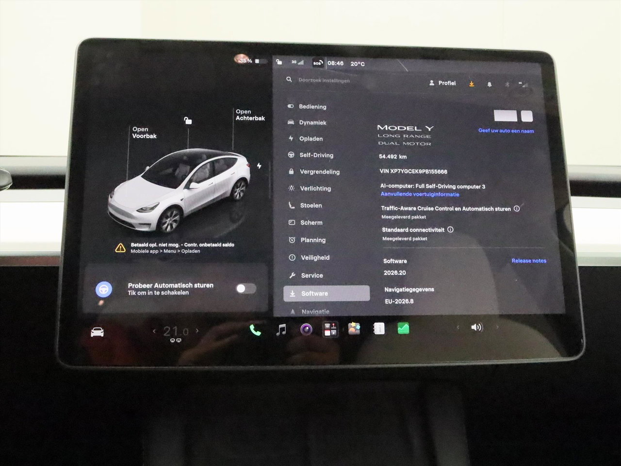 Tesla Model Y Long Range AWD 75kWh 351pk 94.1% SoH [ WIT LEDER+AMD RYZEN+AUTOPILOT+19 INCH+PREMIUM AUDIO ] 27