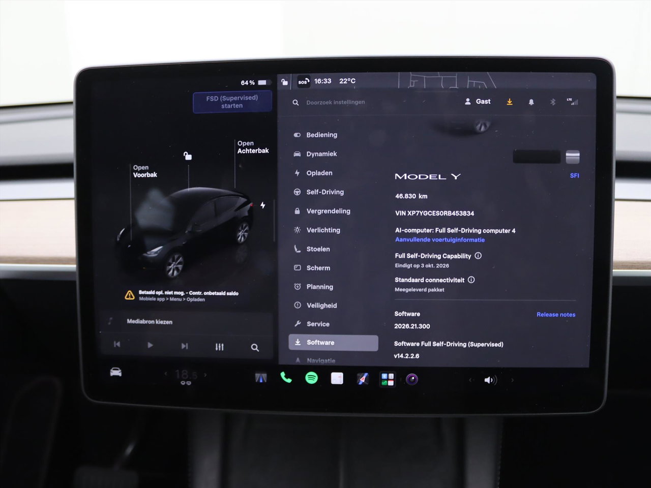 Tesla Model Y Standard RWD Plus 351pk [ HW4+FSD SUPERVISED €99 P/M+RYZEN AMD+LFP ACCU+AUTOPILOT+19 INCH ] 30