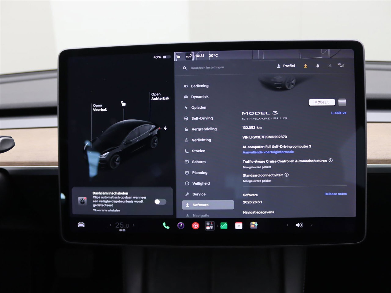 Tesla Model 3 Standard RWD Plus FACELIFT 90,4% SoH [ LFP-ACCU+WARMTEPOMP+AUTOPILOT+60 kWh+PREMIUM AUDIO ] 30