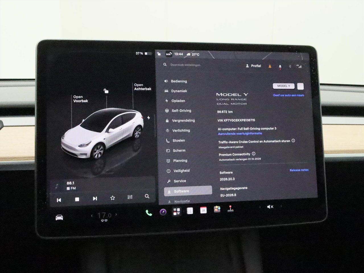 Tesla Model Y Long Range AWD 75kWh 351pk 91.9% SoH [ TREKHAAK+AMD RYZEN+AUTOPILOT+19 INCH+PREMIUM AUDIO ] 27