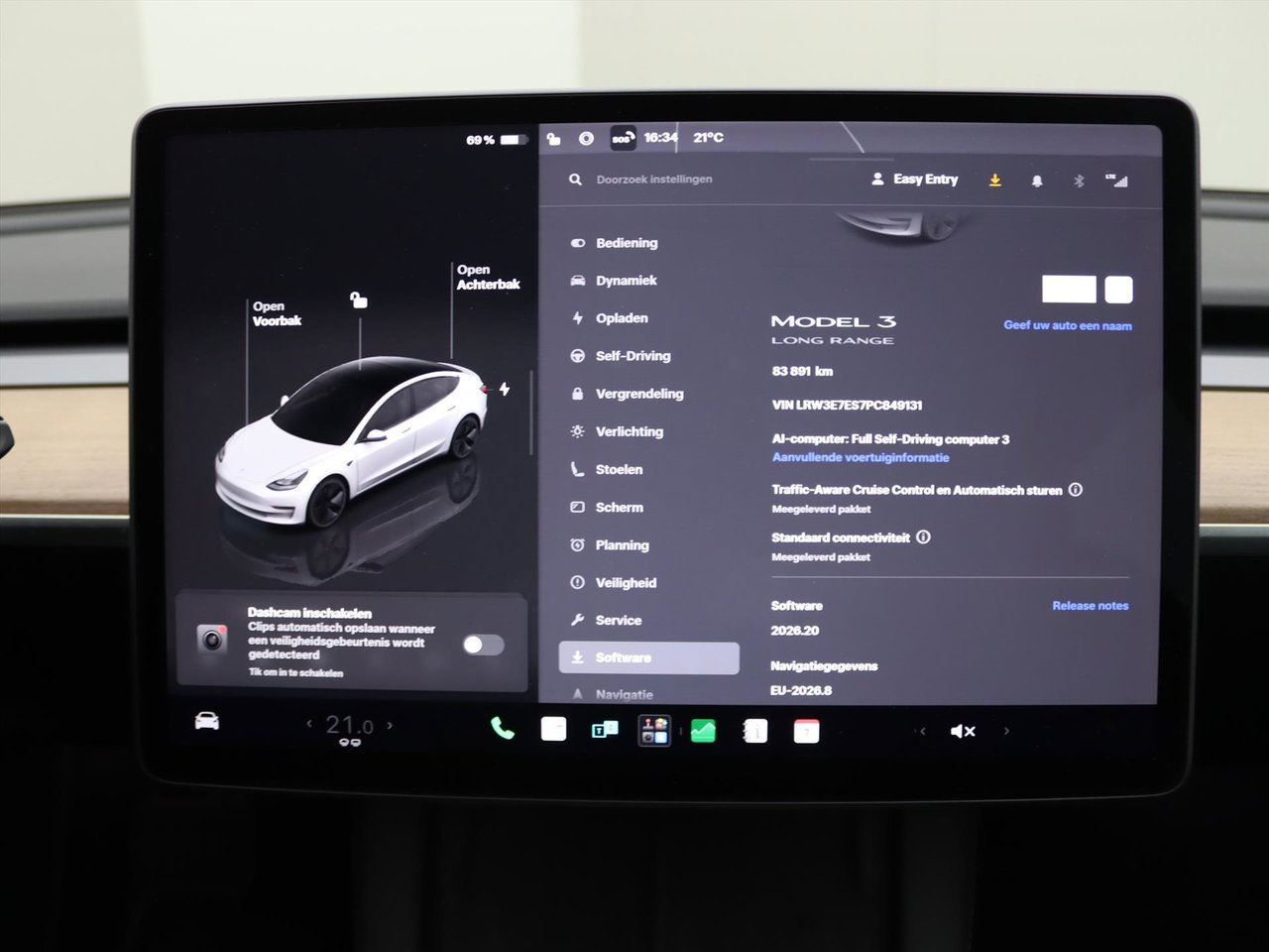 Tesla Model 3 Long-Range RWD 299pk [ AMD RYZEN+WARMTEPOMP+AUTOPILOT+LEDER+CAMERA+CLIMAAT+PDC+NAVIGATIE ] 25