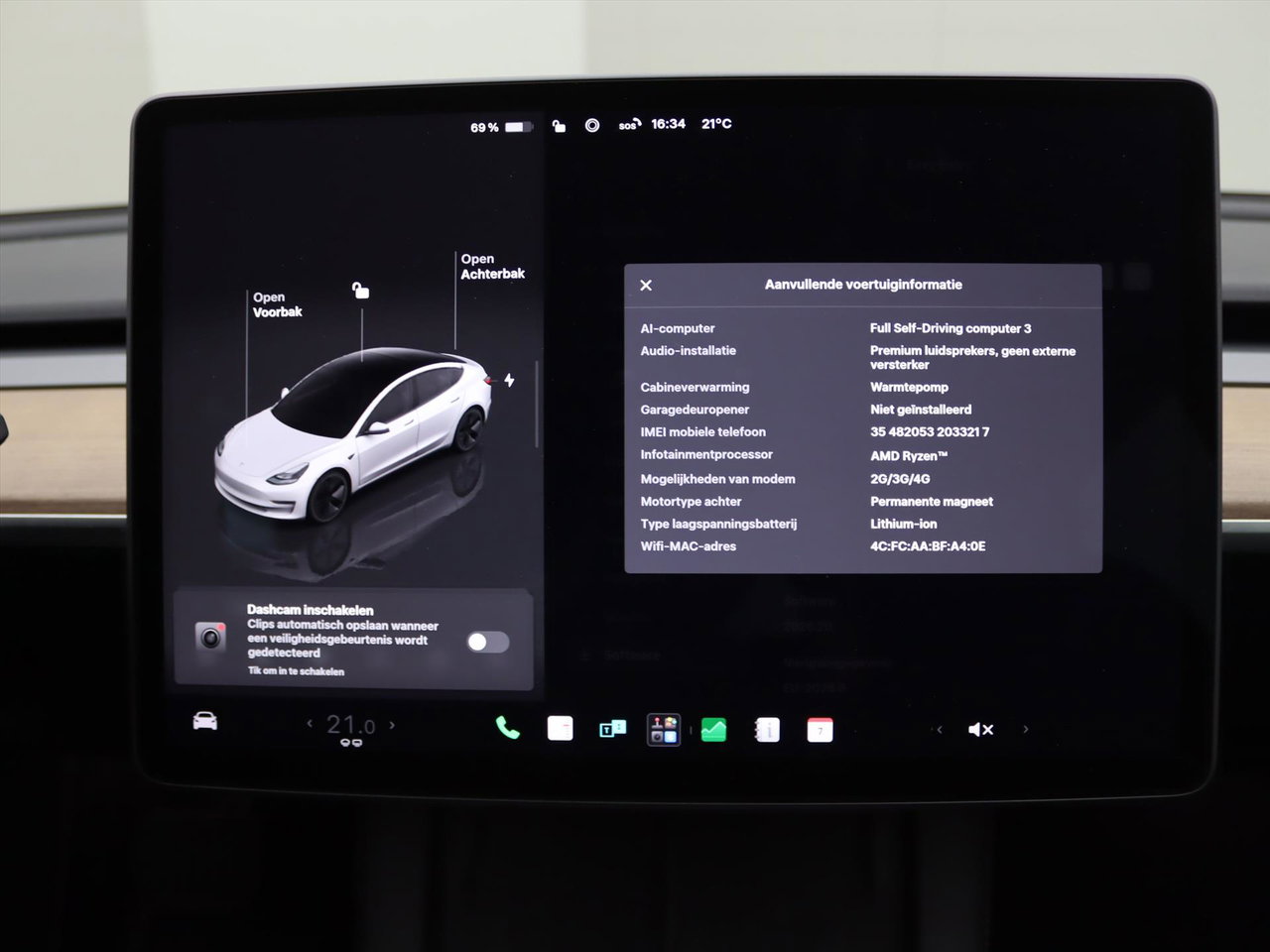 Tesla Model 3 Long-Range RWD 299pk [ AMD RYZEN+WARMTEPOMP+AUTOPILOT+LEDER+CAMERA+CLIMAAT+PDC+NAVIGATIE ] 26