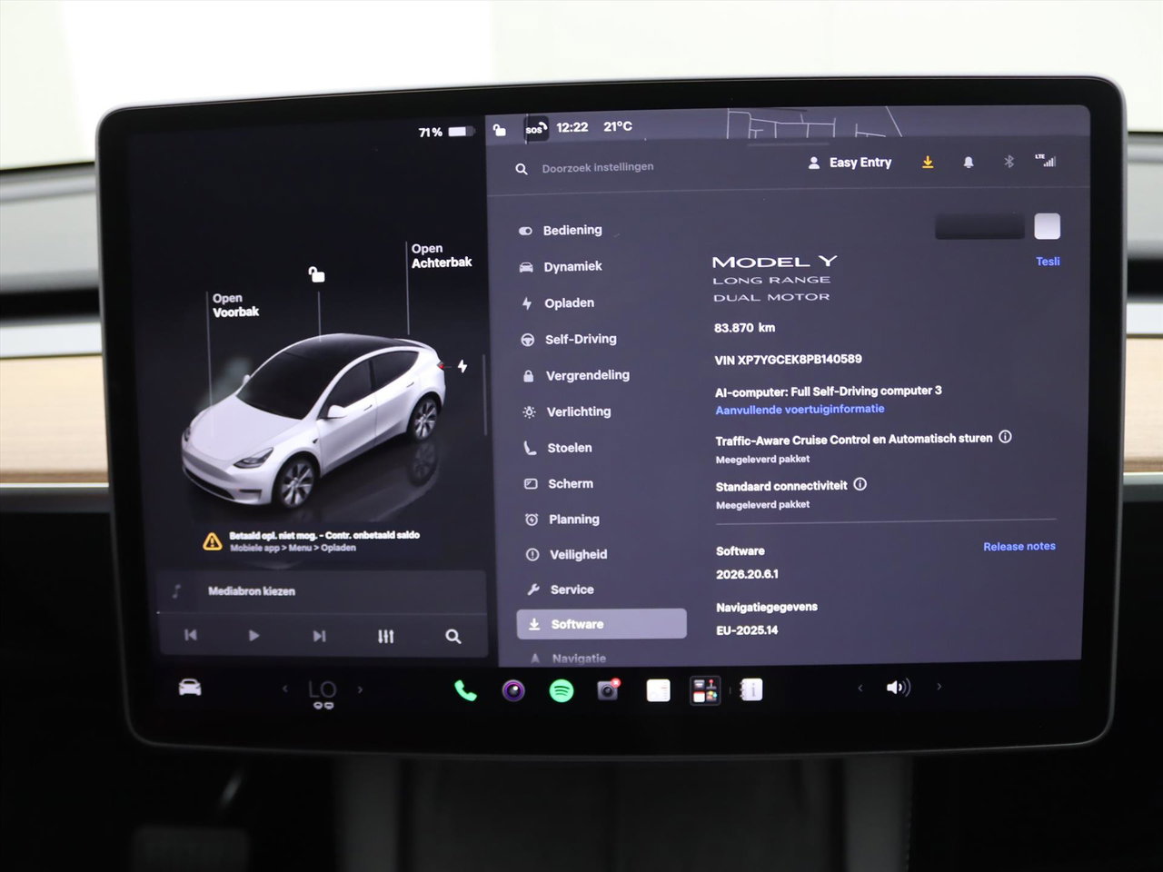 Tesla Model Y Long Range AWD 75kWh 351pk 93.4% SoH [ TREKHAAK+AMD RYZEN+AUTOPILOT+19 INCH+PREMIUM AUDIO ] 30