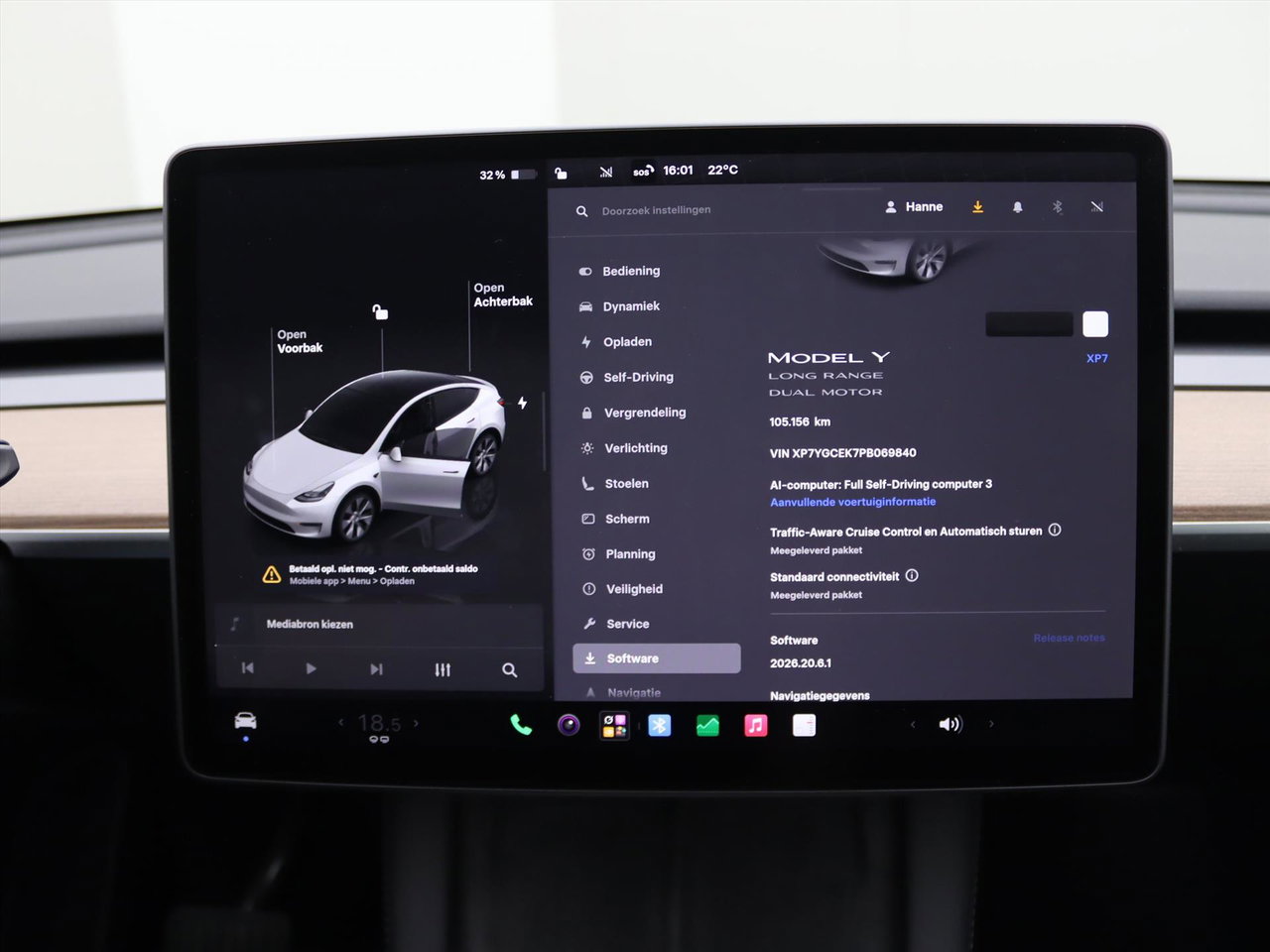 Tesla Model Y Long Range AWD 75kWh 351pk 91.8% SoH [ TREKHAAK+AMD RYZEN+AUTOPILOT+19 INCH+PREMIUM AUDIO ] 30