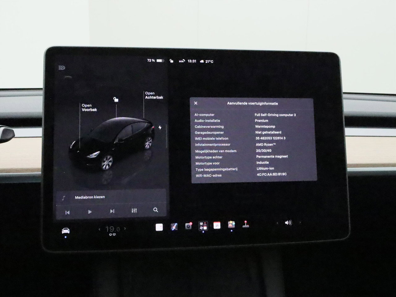 Tesla Model Y Long Range AWD 75kWh 351pk 94.4% SoH [ TREKHAAK+AMD RYZEN+AUTOPILOT+19 INCH+PREMIUM AUDIO ] 27