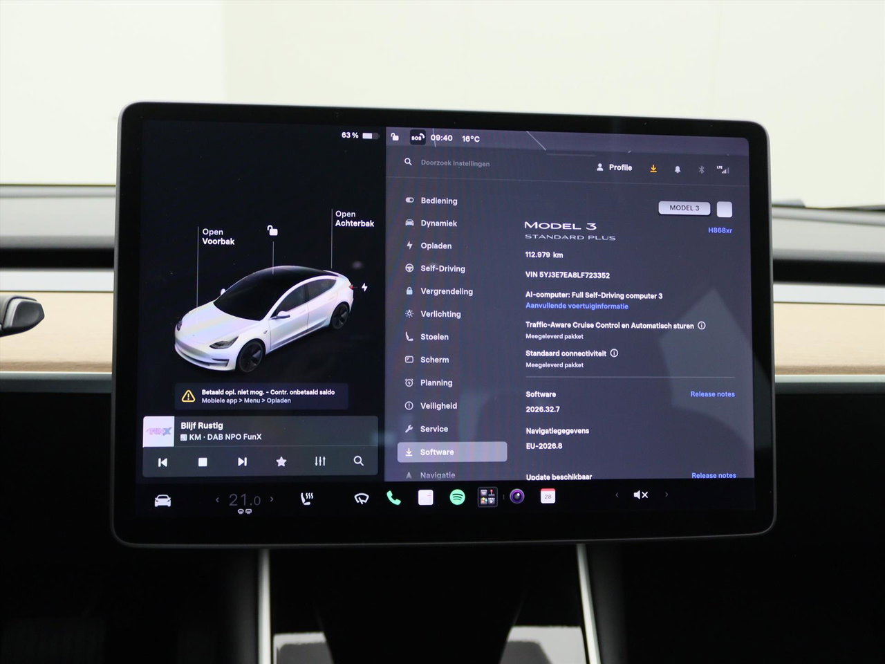 Tesla Model 3 Standard Plus RWD Standard Range Plus 85,6% SoH [ AUTOPILOT+CAMERA+CLIMAAT+NAVIGATIE+PDC+LED ] 26