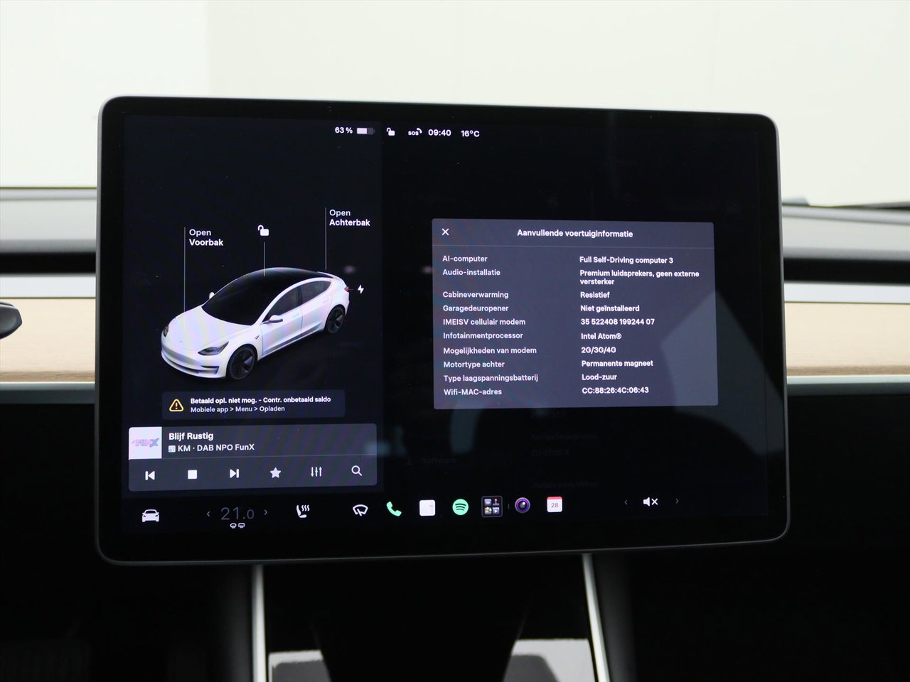 Tesla Model 3 Standard Plus RWD Standard Range Plus 85,6% SoH [ AUTOPILOT+CAMERA+CLIMAAT+NAVIGATIE+PDC+LED ] 27