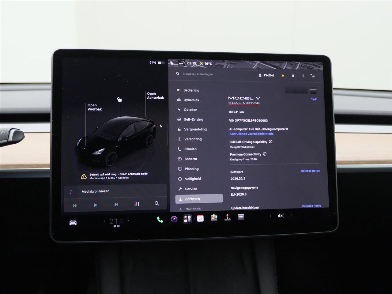 Tesla Model Y Performance 534pk AWD [ FSD+TREKHAAK+21 INCH+WARMTEPOMP+AMD RYZEN+PREMIUM AUDIO ] 25